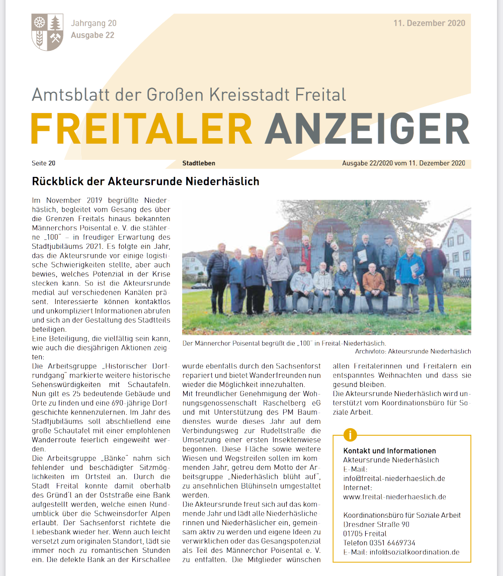unser Jahresrückblick 2020